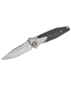 SOCOM Bravo Mini SE Titanium Handle Bead Blast Part Serrated Blue Ti Pivot Collar Carbon Fiber Scales - 260M-8CFTI