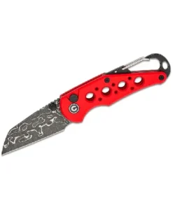 CIVIVI Pragma Red Aluminum Handle Damascus Blade - C23062B-DS1