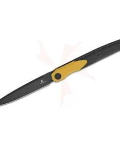 BESTECH 14C28N BLACK STONEWASH G10 YELLOW&BLACK HANDLE - BMK14F