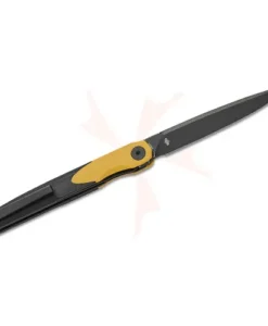 BESTECH 14C28N BLACK STONEWASH G10 YELLOW&BLACK HANDLE - BMK14F