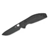 BESTECH Button lock D2 BLACK PVD WITH CARBON FIBRE PATTERN G10 GREY HANDLE - BMK12F-2