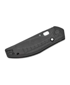 BESTECH Button lock D2 BLACK PVD WITH CARBON FIBRE PATTERN G10 GREY HANDLE - BMK12F-2
