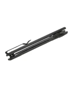 BESTECH Button lock D2 BLACK PVD WITH CARBON FIBRE PATTERN G10 GREY HANDLE - BMK12F-2