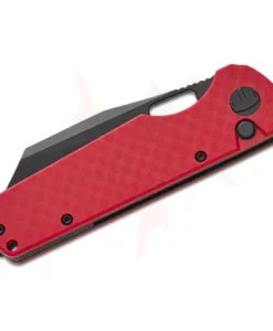 BESTECH D2 BLACK PVD WITH CARBON FIBRE PATTERN RED HANDLE - BMK11F