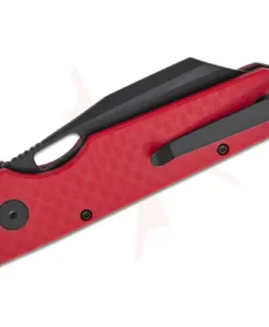 BESTECH D2 BLACK PVD WITH CARBON FIBRE PATTERN RED HANDLE - BMK11F