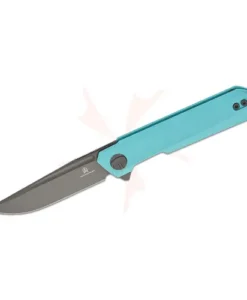 BESTECH D2 GREY TITANIZED G10 TIFFANY BLUE HANDLE - BMK08E