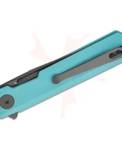 BESTECH D2 GREY TITANIZED G10 TIFFANY BLUE HANDLE - BMK08E