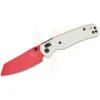 BESTECH 10Cr15MoV RED PAINTED G10 WHITE HANDLE - BMK06G