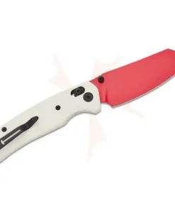 BESTECH 10Cr15MoV RED PAINTED G10 WHITE HANDLE - BMK06G