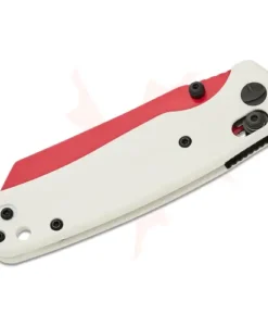 BESTECH 10Cr15MoV RED PAINTED G10 WHITE HANDLE - BMK06G