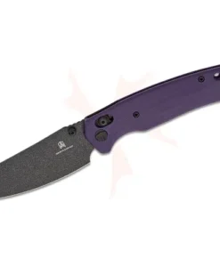 BESTECH 10Cr15MoV BLACK PAINTED G10 PURPLE HANDLE - BMK06B