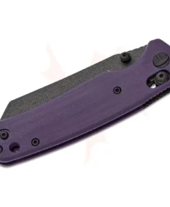 BESTECH 10Cr15MoV BLACK PAINTED G10 PURPLE HANDLE - BMK06B