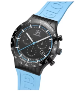 Glock Watch With light Blue Silicone Strap And Black Bezel - GW-34-2-24