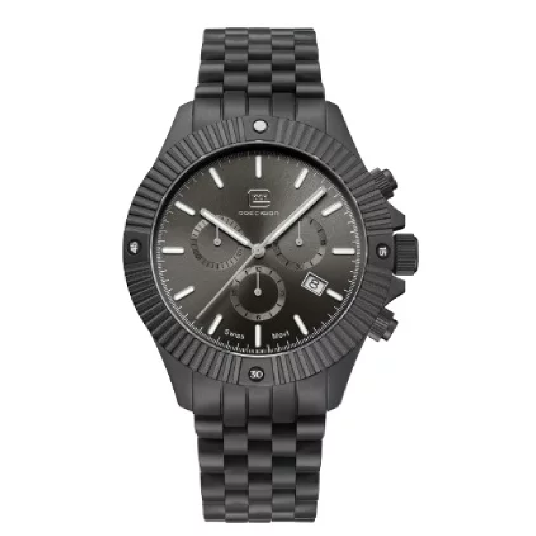 glock-black-1.png Glock Watch With Gunmetal Grey Grey Strap And Black Bezel GW-38-1-22