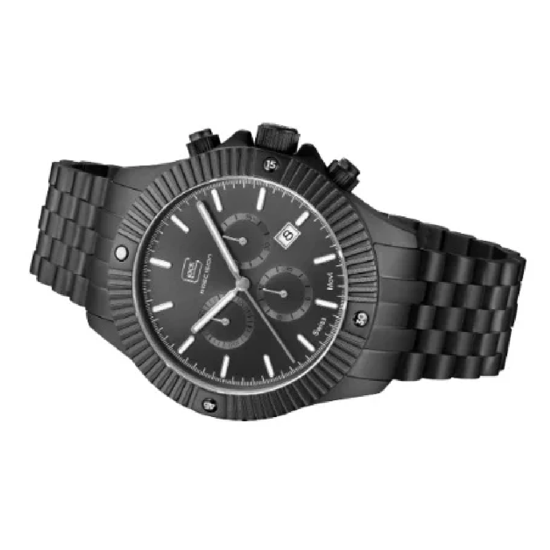 glock-black-3.png Glock Watch With Gunmetal Grey Grey Strap And Black Bezel GW-38-1-22
