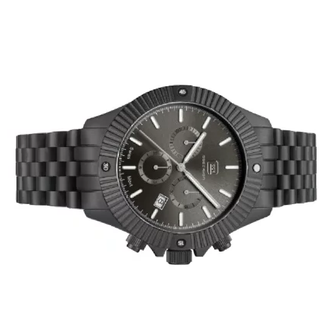 glock-black-5.png Glock Watch With Gunmetal Grey Grey Strap And Black Bezel GW-38-1-22