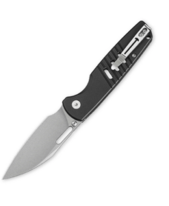 Bestechman Vector BMK15A– D2 Stonewash Blade & Black Aluminum Handle Folding Knife