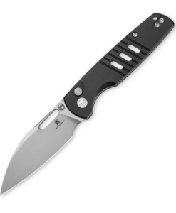 Bestechman Vector BMK15A– D2 Stonewash Blade & Black Aluminum Handle Folding Knife