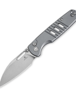 Bestechman Vector BMK15B– D2 Stonewash Blade & Grey Aluminum Handle Folding Knife
