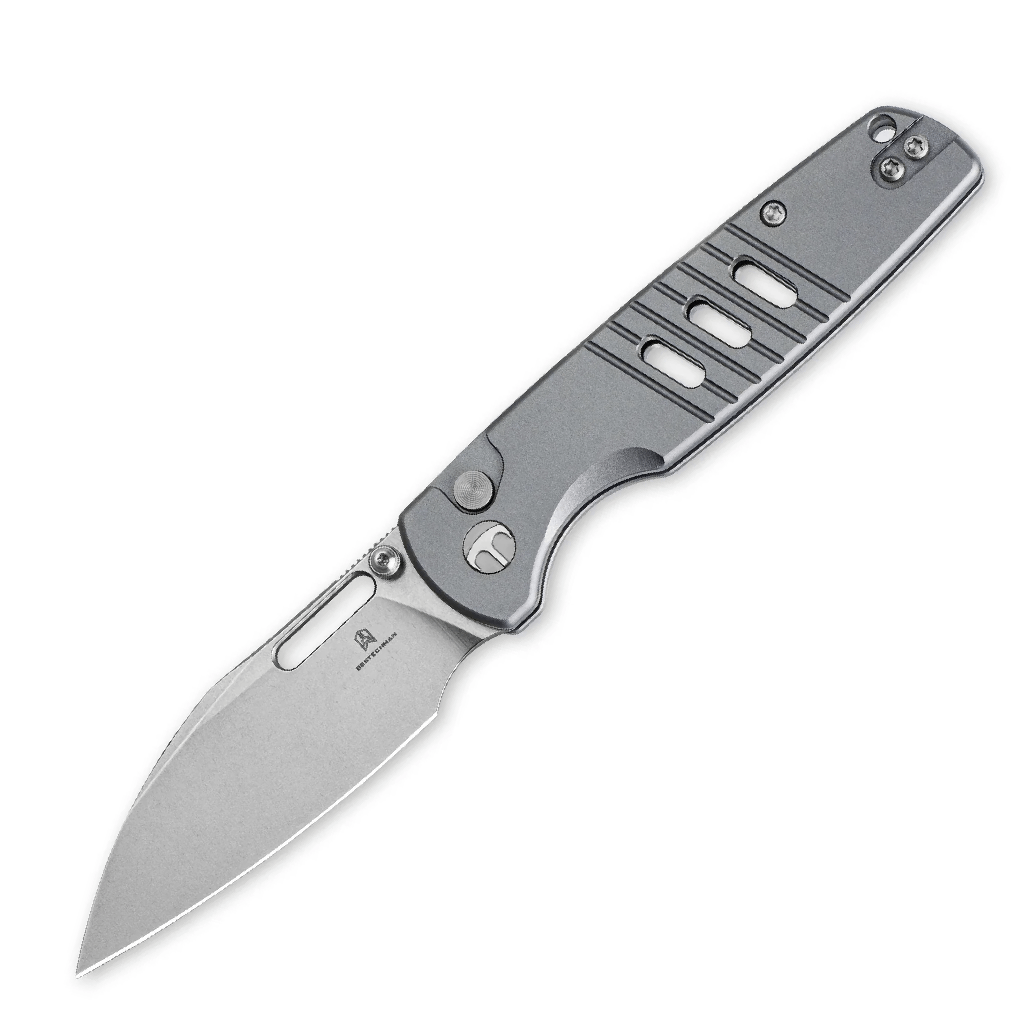 BMK15B.png Bestechman Vector BMK15B– D2 Stonewash Blade & Grey Aluminum Handle Folding Knife