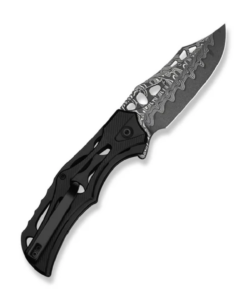 Civivi Biophase Flipper & Button Lock Knife Black Handle Damascus C23083-DS1