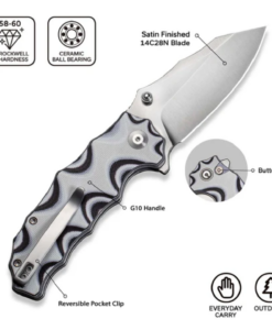 Civivi Natterjack Flipper & Button Lock Knife G10 Handle C24028-3