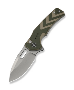 Civivi Vexron Button Lock Knife C24066-2 – Green/Tan G10 Handle