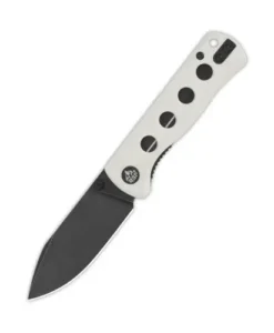 QSP Canary folder Liner lock, 14C28N black stonewashed, White G10 - QS150-G2