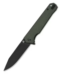 QSP Mamba V2 Liner lock, D2 black stonewashed, Green micarta - QS111-I2