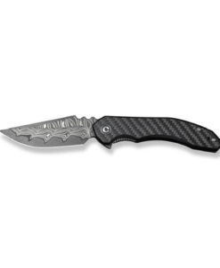 Civivi Bluetick Flipper Knife Carbon Fiber Overlay On Black G10 Handle C23050-DS2