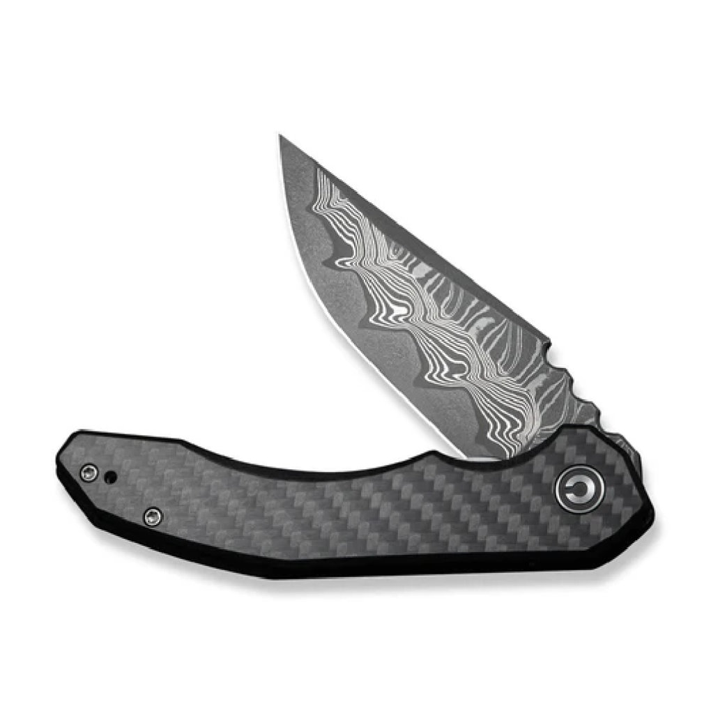 c23050-ds2-3.png Civivi Bluetick Flipper Knife Carbon Fiber Overlay On Black G10 Handle C23050-DS2