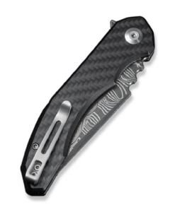 Civivi Bluetick Flipper Knife Carbon Fiber Overlay On Black G10 Handle C23050-DS2