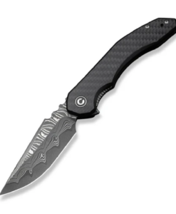 Civivi Bluetick Flipper Knife Carbon Fiber Overlay On Black G10 Handle C23050-DS2
