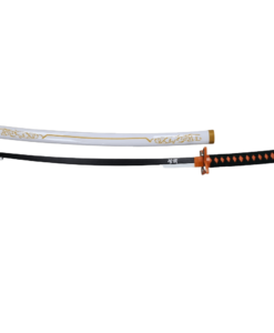 Plastic Training Sword White with Green Handle & Orange – Fas3-13 Durable Practice Sword for Safe Training