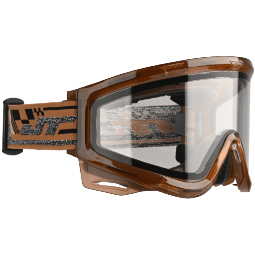 ice-brown-1.png JT Qls Ice Brown Paintball Goggle Frame w/ Clear Lens & Strap – Quick Change Lens System