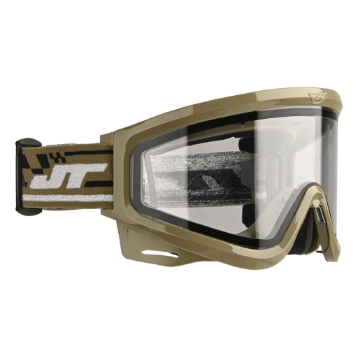 qls-olive-2.png JT Qls Olive Paintball Goggle Frame w/ Clear Lens & Strap – Quick Change Lens System