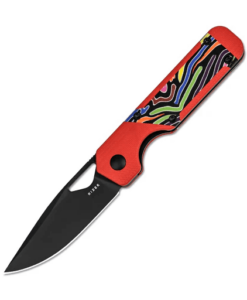 Kizer Mini Militaw V3634SA2 Multicolored G10 Handle Nitro-V Black PVD Blade Folding Knife