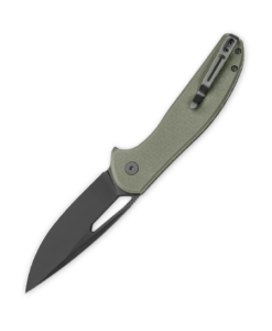 Bestechman Whalefin BMK18D–Black PVD D2 Blade & OD Green G10 Handle Folding Knife