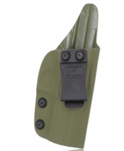 CZ P10C IWB, Kydex, 1.5 inch plastic clip, Right Hand, Army Green