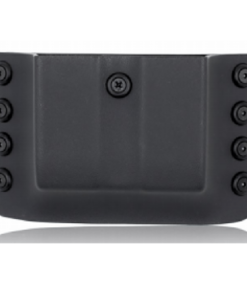 9mm double stack magazines OWB, Kydex, 1.5 inch plastic clip, right hand, black.