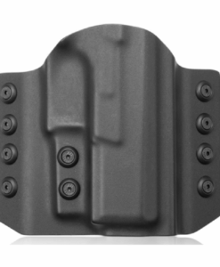 Glock 19 OWB, Kydex, 1.5 inch plastic clip, right hand, black.