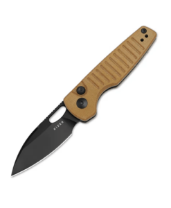 Kizer Parakeet V2706A3 Brown Micarta Handle Nitro-V Black Blade Folding Knife