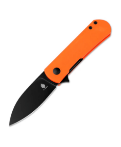Kizer Yorkie V3525A2 Orange G10 Handle Nitro-V Black PVD Drop Point Blade Folding Knife
