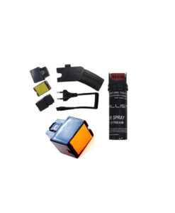 Shoot Out Stun Gun With Keychain Pepper Spray Combo