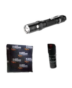 Fenix LD22 LED Flashlight Black with Pepper Spray Combo