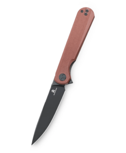 Bestechman Flick BMK13G – Black PVD D2 Blade & Brown G10 Handle Flipper Knife