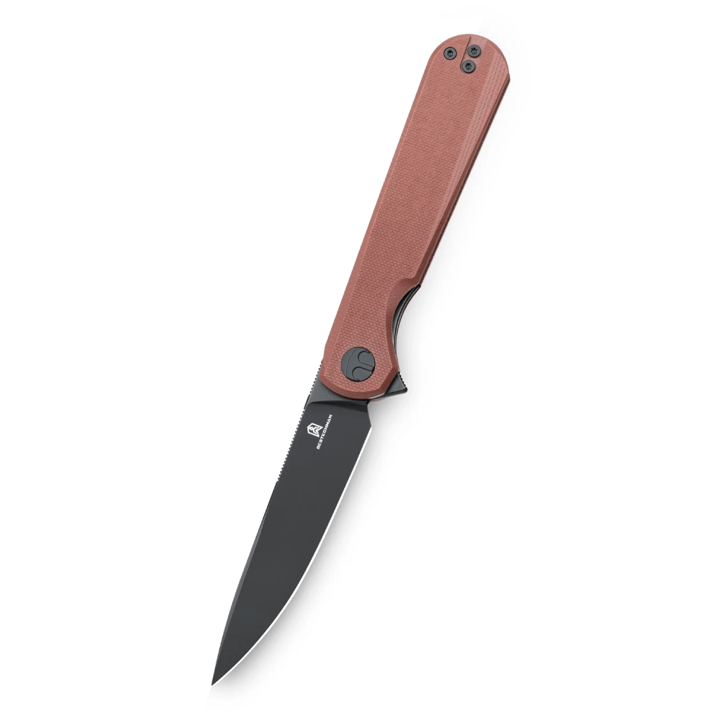 BMK13G.png Bestechman Flick BMK13G – Black PVD D2 Blade & Brown G10 Handle Flipper Knife