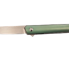 FAS7-23 Pocket Knife Folding Thin Green Handle, Silver Screws