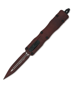 Microtech Dirac D/E Standard Weathered Crimson - 225-1WCM