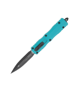 Microtech Dirac Delta D/E Black Standard Cyan-227-1cn